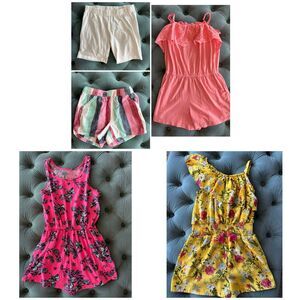 Girls Youth Romper, Jumper, Shorts Bundle Size Large